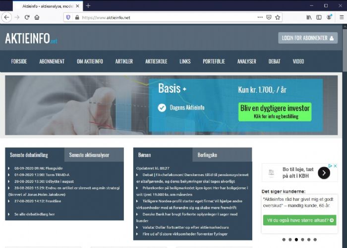 Aktie.info Danmark Aps Hjemmeside, CMS og hosting.<br>Avanceret back-end med medlemsystem, onlinebetaling, SMS afsendelse m.v.