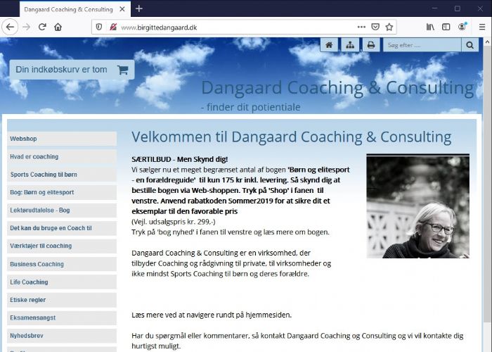Dangaard Coaching & Consulting Hjemmeside, CMS og hosting