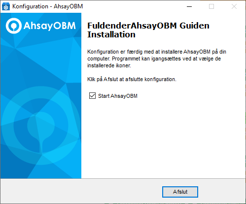 Installation færdig